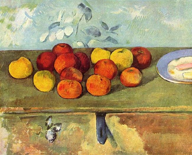 Paul Cezanne Stilleben mit apfeln und Geback oil painting image